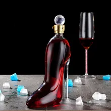 

Luxurious Crystal 750ML High Heels Shape Decanter Red Wine Brandy Champagne Glasses Whiskey Decanter Bottle Bar Accessories