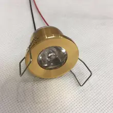 10 шт./лот золотистый потолочный светильник под 31 мм шкаф Точечный светильник 1 Вт потолочный встраиваемый светильник Ac85-265v светильник с регулируемой яркостью