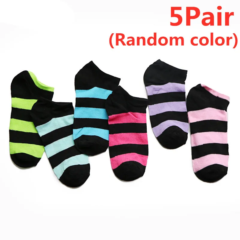 5 пара/лот, милые носки, короткие осенне-зимние короткие носки для женщин, женские повседневные модные короткие Носки с рисунком для девочек - Цвет: Style 4