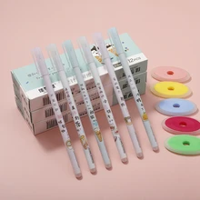 Aile – stylos à Gel effaçables, 12 pièces/ensemble, stylo magique à poignée lavable, encre 0.5mm pour écriture de bureau, pour étudiants