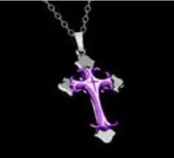 Крест ожерелье для мужчин византийское золото серебро из нержавеющей стали цепь католическое Распятие Кулон мужские панк-рокерские Orna мужские ts - Окраска металла: B