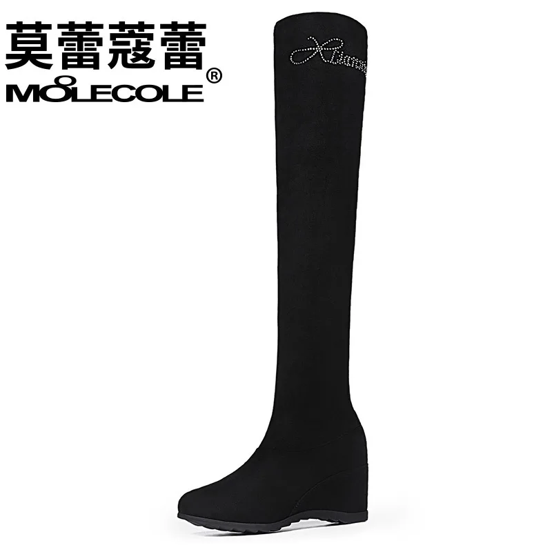 

Moolecole 2019 Winter New Style Boots over-the-Knee Boots Sleeve Elasticity Thigh Boot Waterproof Platform WOMEN'S Shoes 6d615
