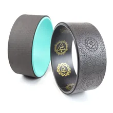 Rubber yoga wheel pu wheel environmental protection anti-pressure back bend yoga circle pregnant women auxiliary wheel cork yoga