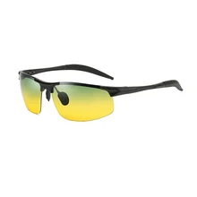 Мужские солнцезащитные очки для вождения 3 цвета Металлическая оправа черные/Золотые/серебряные поляризационные солнцезащитные очки