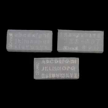 

3Pcs Small Size Numbers Letters Mold Kit Alphabet Pendant UV Resin Silicone Mold