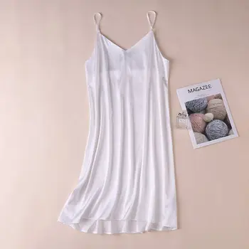 

5XL Home Sets Sexy Night Wear Silk Solid Sleepwear 2020 Summer Sets Women Strap Nightwear Ladies Underwear Mujer Satin Sleepwear