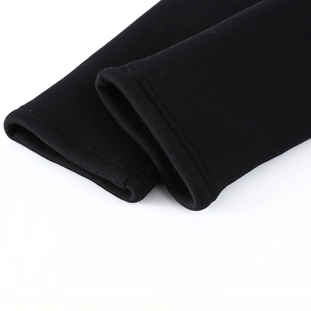 Черные теплые штаны, зимние обтягивающие леггинсы из плотного бархата, шерсти и флиса для девочек, женские брюки, кашемировые брюки из овчины для женщин, леггинсы