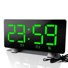 Светодиодный радио-будильник, креативные повтора, электронные часы, настольные часы, для спальни, офиса, зарядка через Usb, будильник