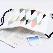 Дамский рюкзак со стягивающим шнуром, с геометрическим принтом, художественная сумка для покупок путешествия s порт s дорожная сумка для хранения рюкзак mochila