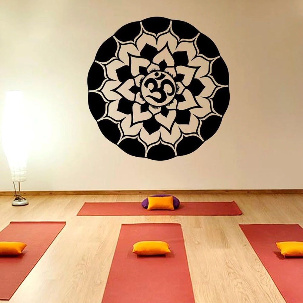 Mandala Wall Decals Yoga Studio Decor Vinyl Sticker Harmony Stencil Home Bedroom Design C288 | Дом и сад