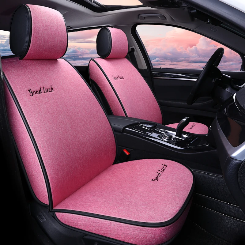 Full Coverage flax fiber car seat cover auto seats covers for Ford fiesta focus mondeo ecosport kuga edge explorer galaxy smax