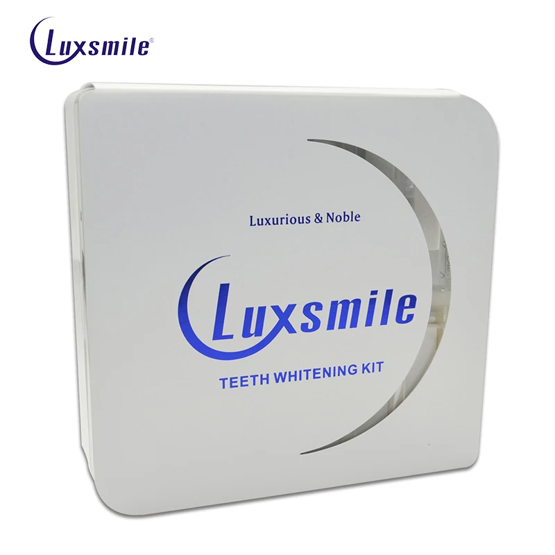 Luxsmile отбеливание зубов комплект Professional зубные отбеливатель зубов со светодиодный Ом лампа-ускоритель рот лоток гель шприц дропшиппинг