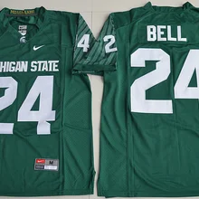 Новое прибытие Мичиган State Spartans Le'Veon Bell 24 алюминиевых горячая Распродажа ограниченная-зеленый Размер S, M, L, XL, 2XL, 3X Джерси