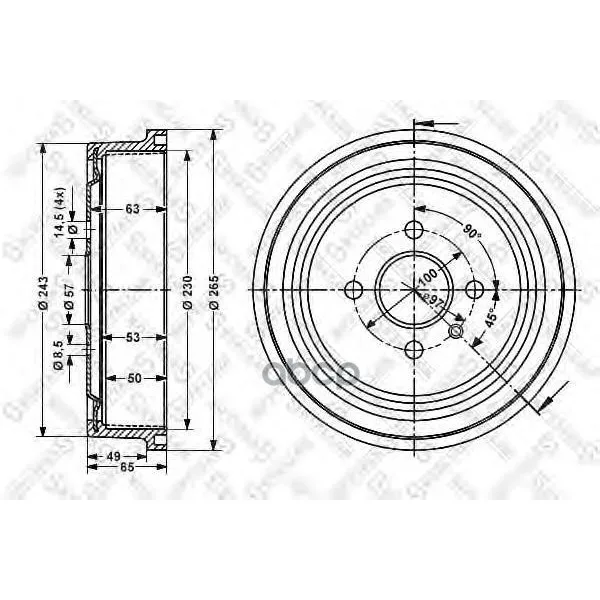 6025-3614-Sx_*Барабан Тормозной! Opel Astra 1.4-1.7d 98 T2500001 Stellox 60253614sx Stellox арт. 60253614SX