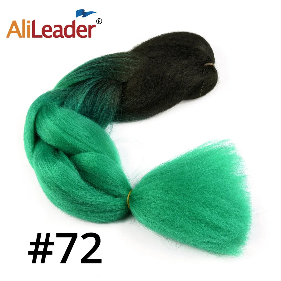 Alileader 24 дюймов Крупногабаритные Вязание косичками волосы синтетические Омбре плетение волос для наращивания крючком косички 103 цветов радужные волосы - Цвет: # Серебристо-Серый