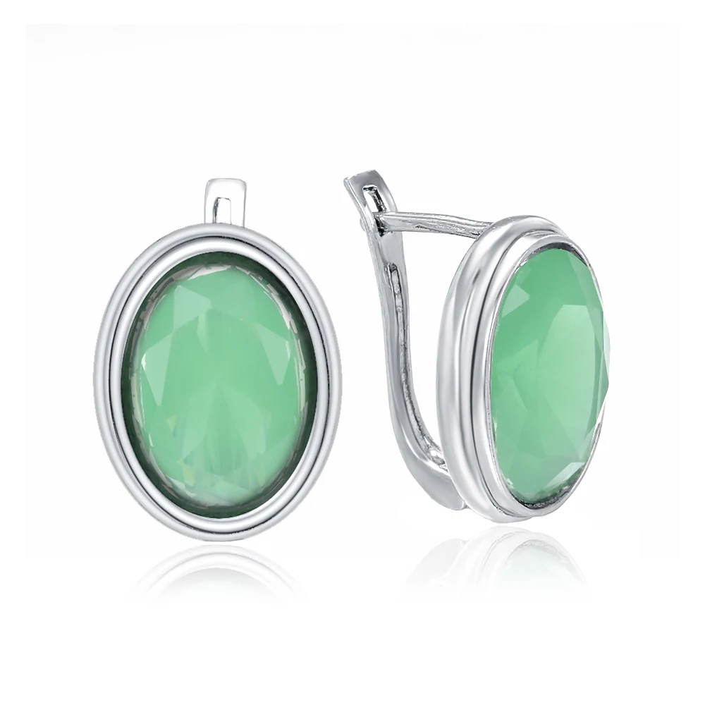 Модное кольцо с серебряным покрытием, серьги для женщин, трендовые Кристальные AAA циркониевые серьги, Новые Вечерние ювелирные изделия для женщин - Окраска металла: Earring Silver