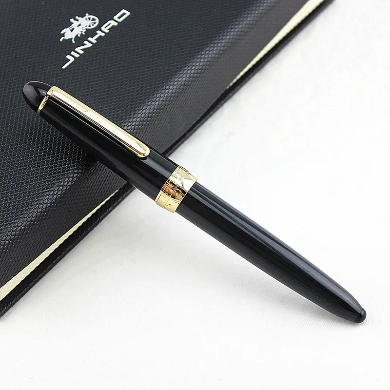 Винтажная ностальгическая чернильная ручка Jinhao 992 цветная с золотым зажимом
