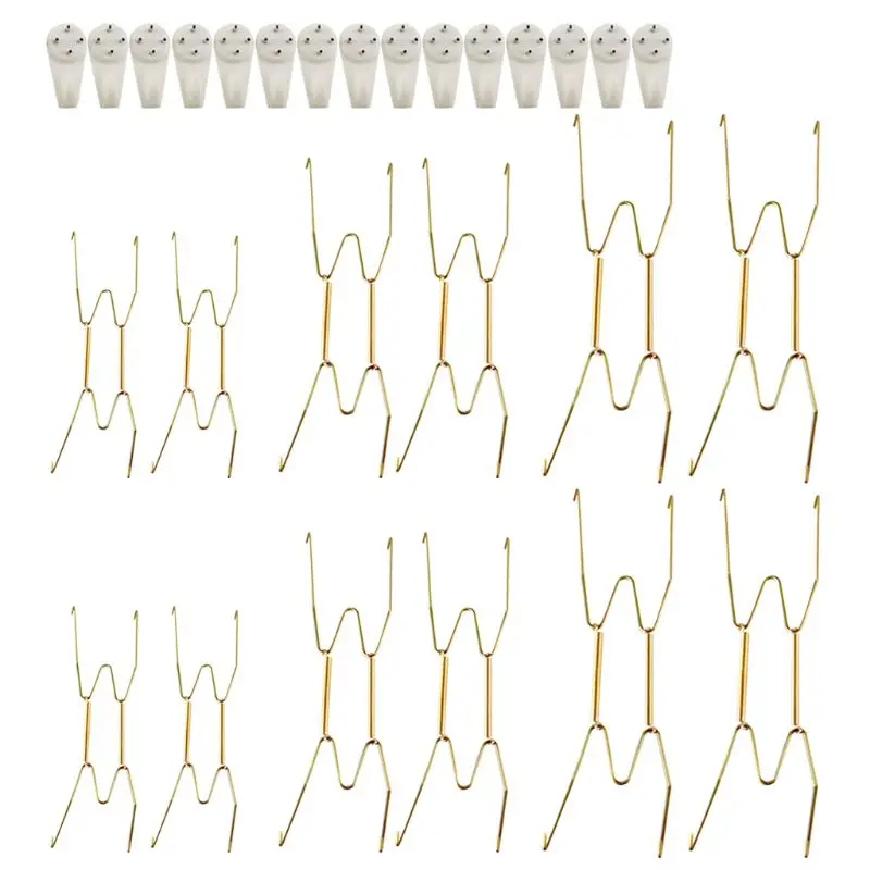Multiple Sizes Wall Invisible Spring Plate Hangers Hooks Multipurpose Household Y4UE