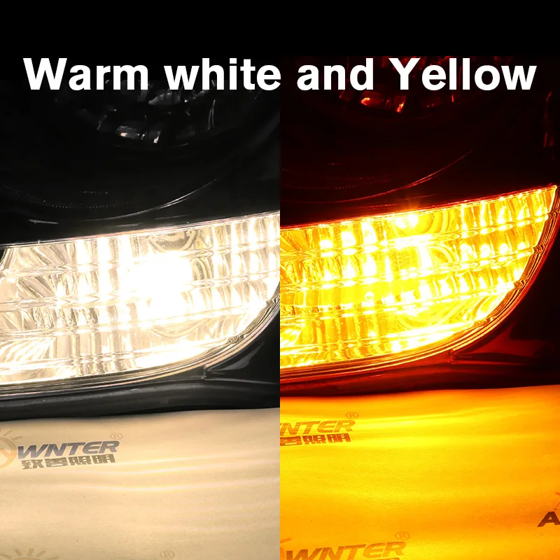 Drl Поворотный Светильник py21w p21w canbus 1156 ba15s p21w светодиодный автомобильный светильник двухцветный drl переключатель 1056 BAU15S лампа ходовой светильник - Испускаемый цвет: Warmwhite and Yellow