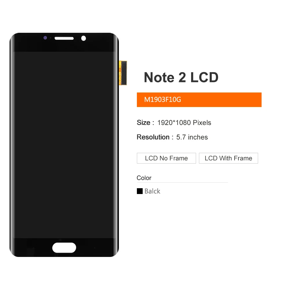 ЖК дисплей AMOLED для Xiaomi Mi Note 2 с сенсорным экраном 5 7 дюйма и дигитайзером 2|Экраны