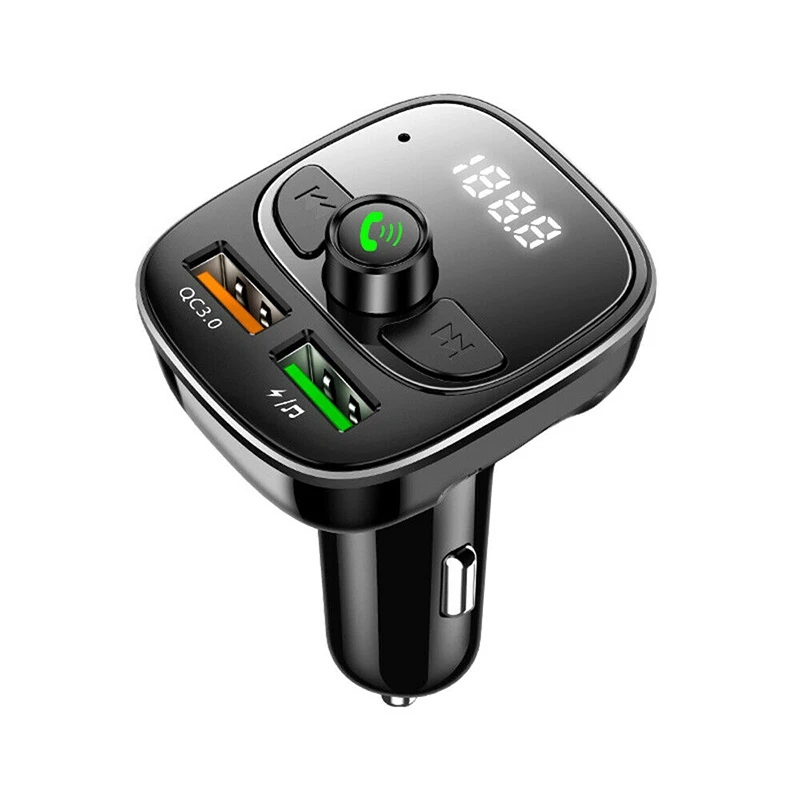 

Dual USB Fast Charger Digital Voltmeter FM Transmitter Handsfree Wireless Car FM Transmitter Radio MP3 Music Player Charger