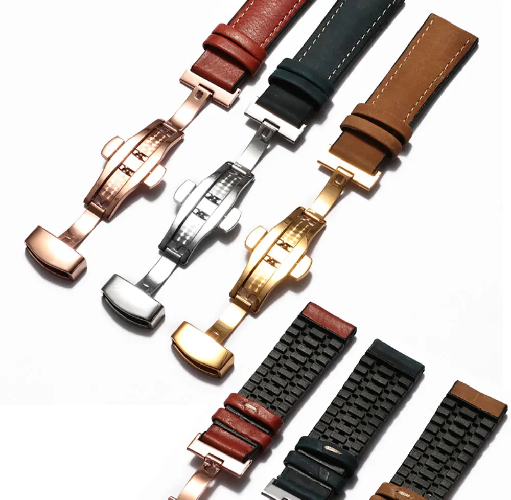 PEIYI 20 мм 22 мм кожаный + Силиконовый ремешок для часов подходит для huawei Watch GT/Watch2 Pro/Classic/Honor Magic Quick Release