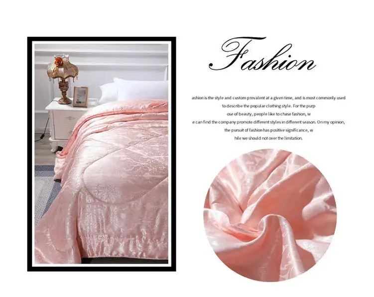 Шелк тутового шелкопряда одеяло для зимы/лета Твин Королева Король полный размер одеяло/одеяло желтый/розовый/нефритовый цвет наполнитель