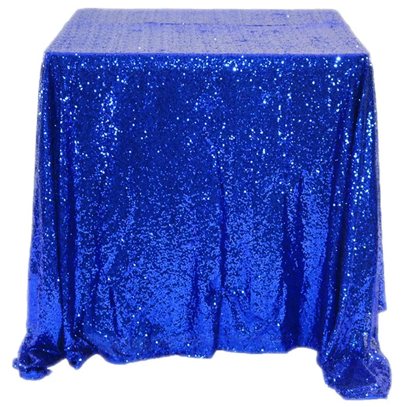 Блестящая скатерть с блестками-Королевская Blue-48X72-Inch, прямоугольные скатерти с блестками, скатерть с блестками(Royal Blu