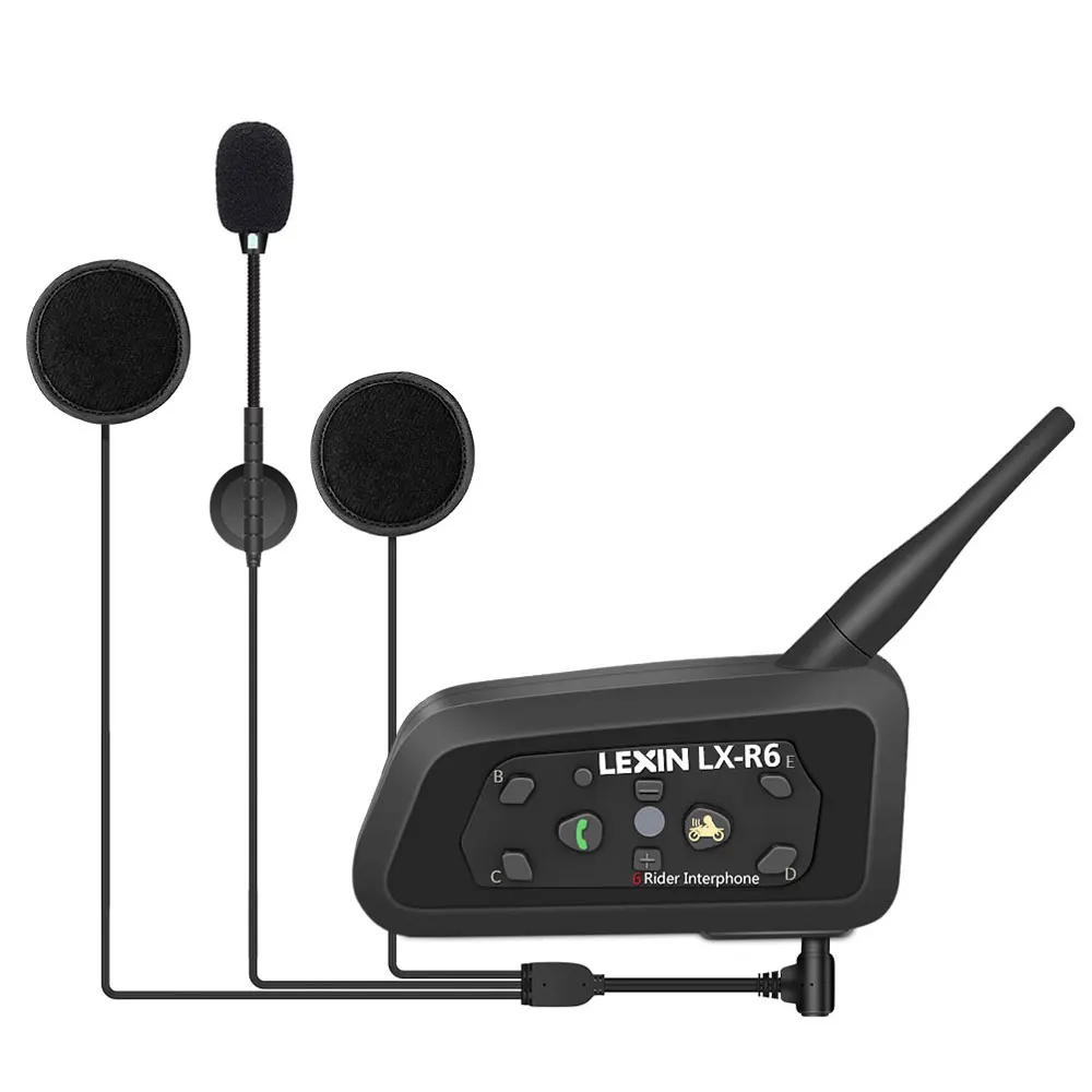 Lexin BT 21 Мотогарнитура для LX-R6 Bluetooth Интерком Мото Аксессуары Микрофон Динамик и зажим для Шлема Домофон 3,5 мм Разьем