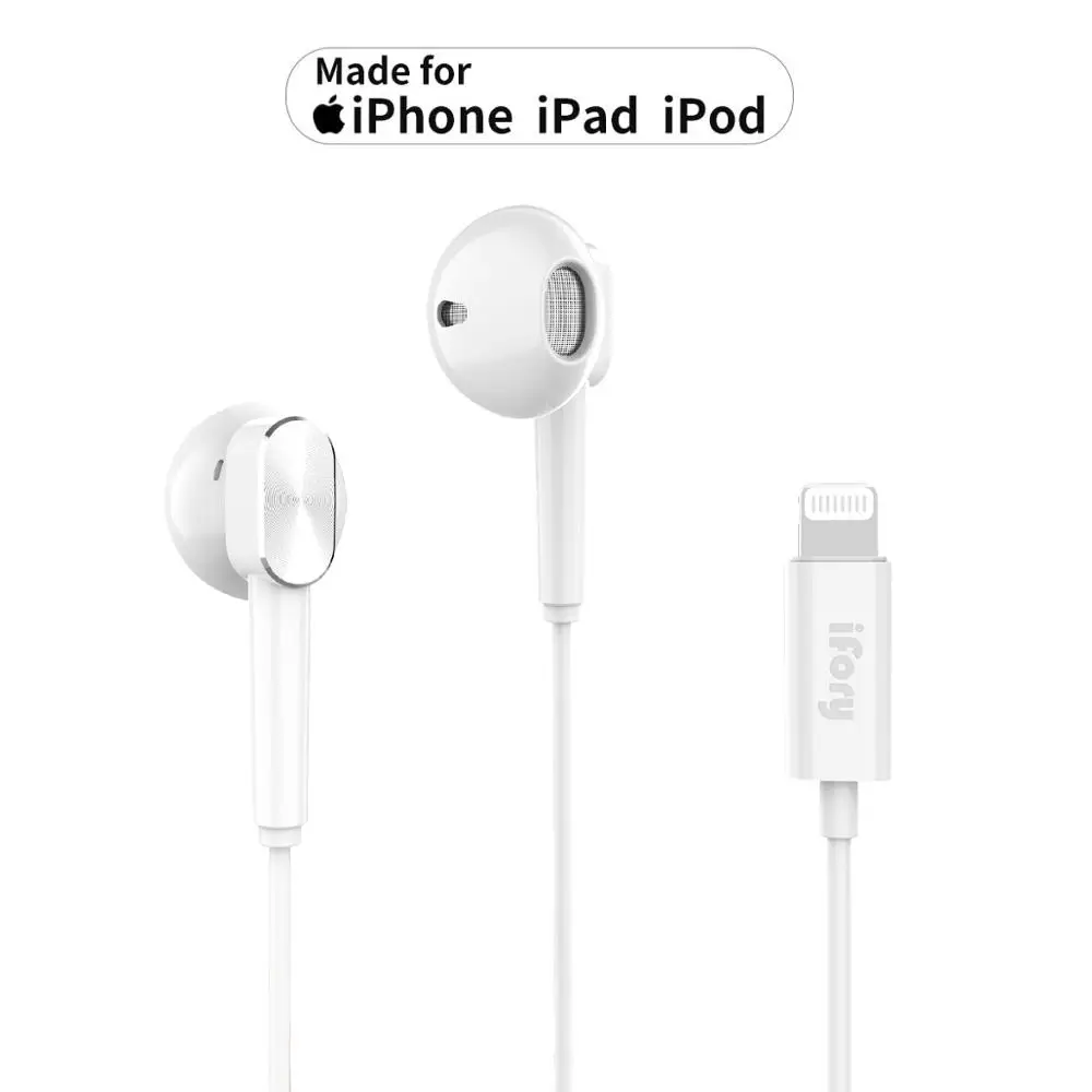 iFory Lightning Headphones MFI Earphones Earbuds Compatible iPhone 11 Pro Max iPhone X XS Max XR iPhone 8 Plus iPhone 7 Plus