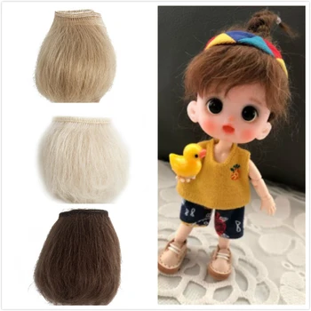 

100% Pure New Mohair Reborn Baby Doll Hair With Dark Brown Gold Color Red Fit For DIY Reborn Baby Doll Wig Easy To Wash And Root