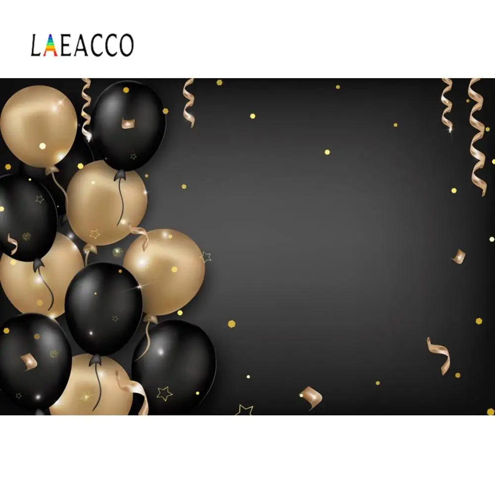 

Laeacco Balloons Birthday Glitter Star Ribbon Wedding Love Party Decor Poster Portrait Photo Background Photography Backdrops