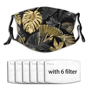 

Outdoor Washable Anti-Pollution Mask Anti-Dust Mouth Face Mask Pattern With Gold Protective Mouth Cover Masks