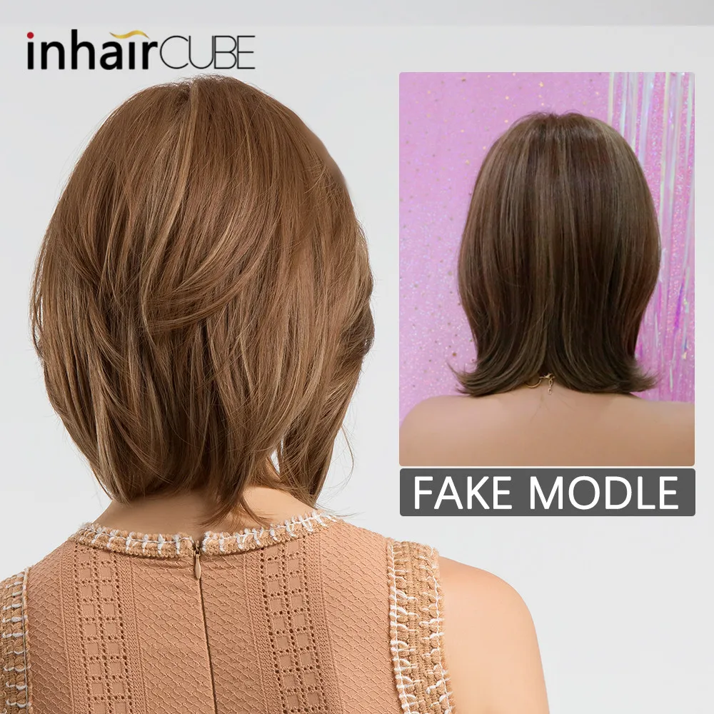 INHAIR CUBE Женские синтетические парики боковая часть термостойкие смешанные цвета