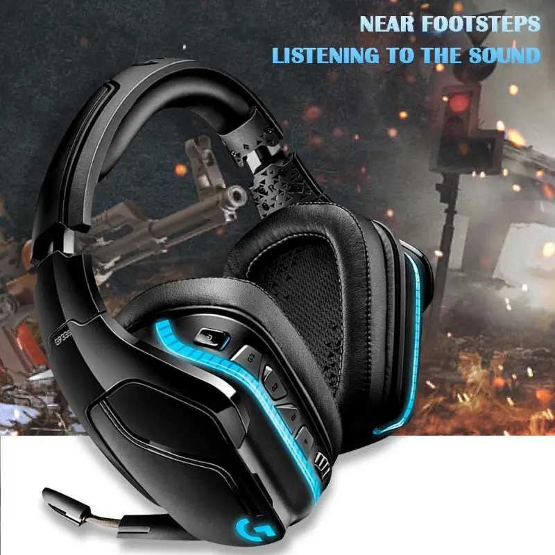 Беспроводные Игровые наушники logitech G933S 2,4 ГГц, Накладные наушники 7,1, стереогарнитура с объемным звуком и микрофоном для игр и видео