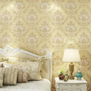 

WELLYU Luxury European-style three-dimensional wallpaper villa green carved background wallpaper bedroom full of restaurant