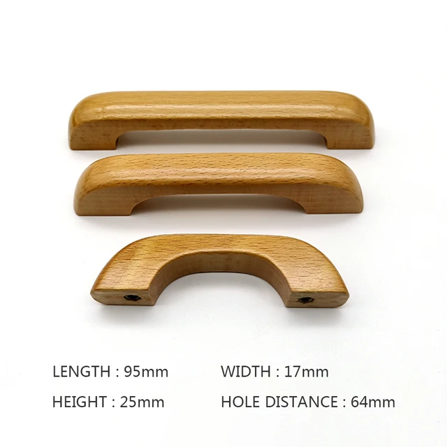 High Quality Wood Handles for Drawer,Bedroom Wardrobe Bedside Cabinet Pull Furniture Door Smooth Knob Cupboard Desk 3