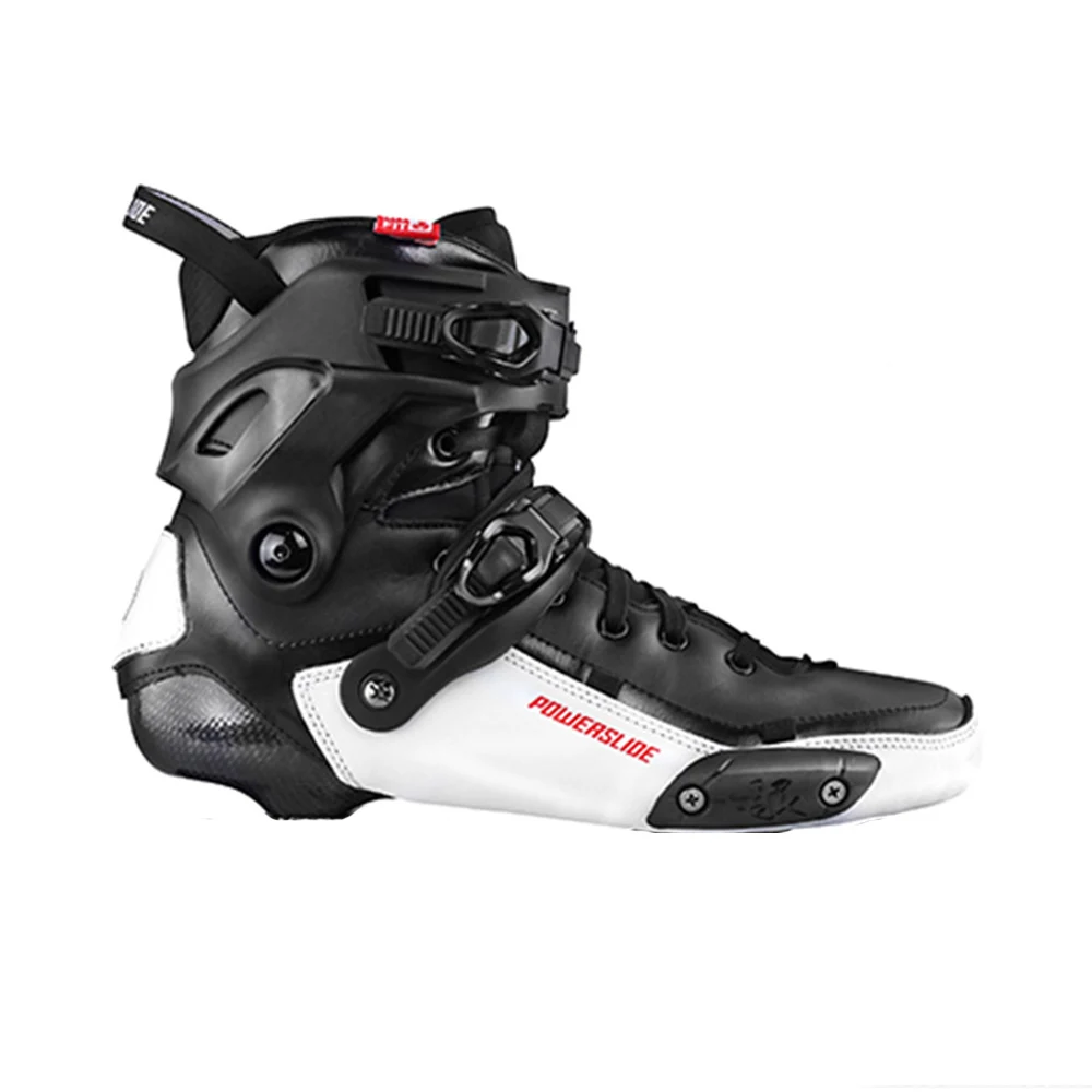 

100% Original Powerslide TAU TRINITY Boot Carbon Fiber Slalom Speed Inline Skates Up Shoes Free Skating Patines Only Boot