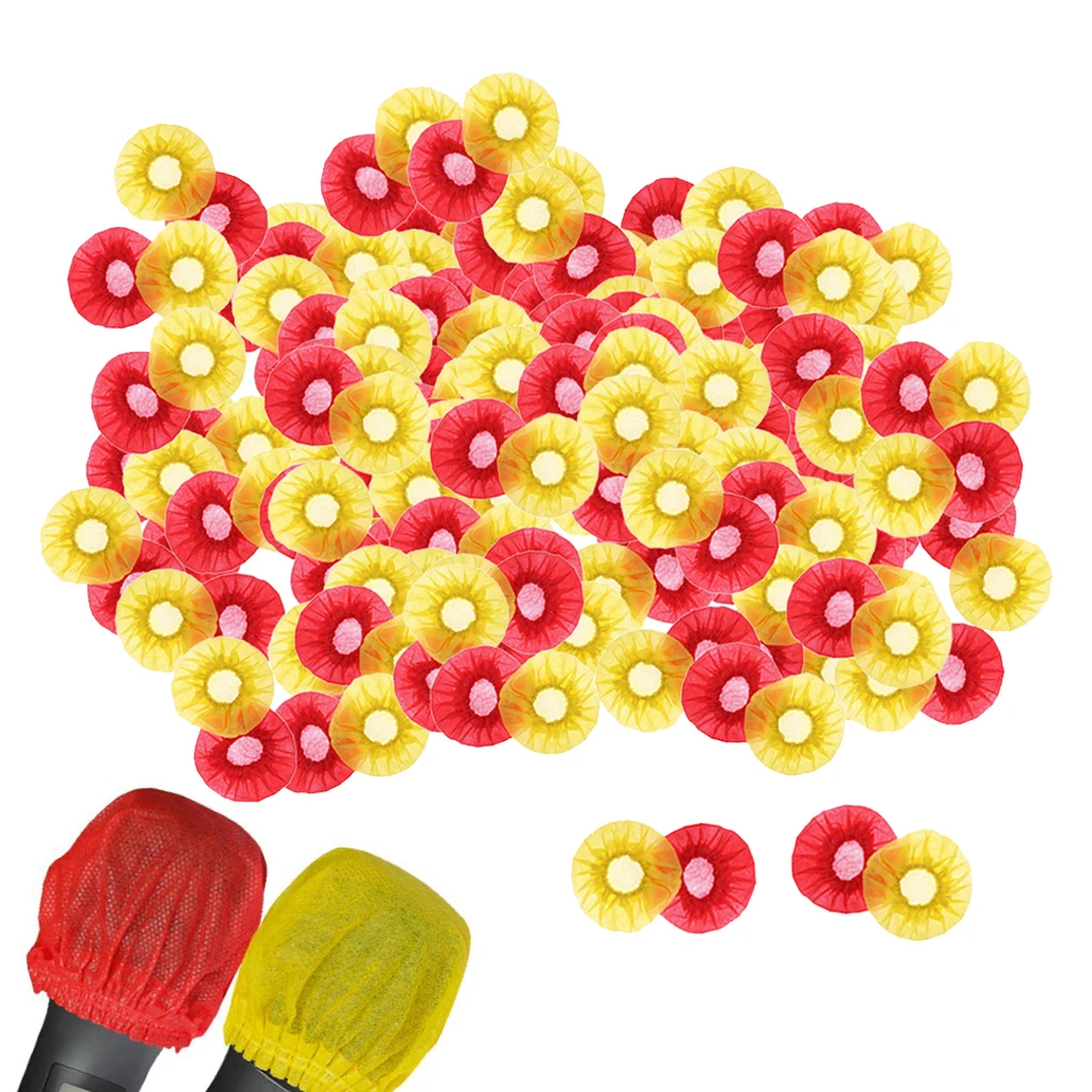 200pcs/set Count Microphone Hygiene Cover Odor Removal Disposable Mike Covers Microphones Shield Micraphone Socks Mics Mikes