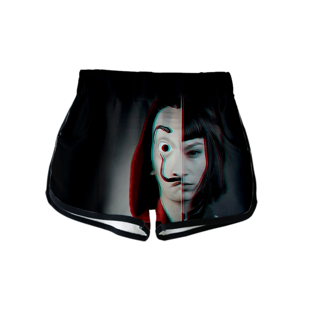 Money Heist 3D новая одежда повседневные женские летние сексуальные шорты с 3D принтом повседневные женские шорты размера плюс xxl