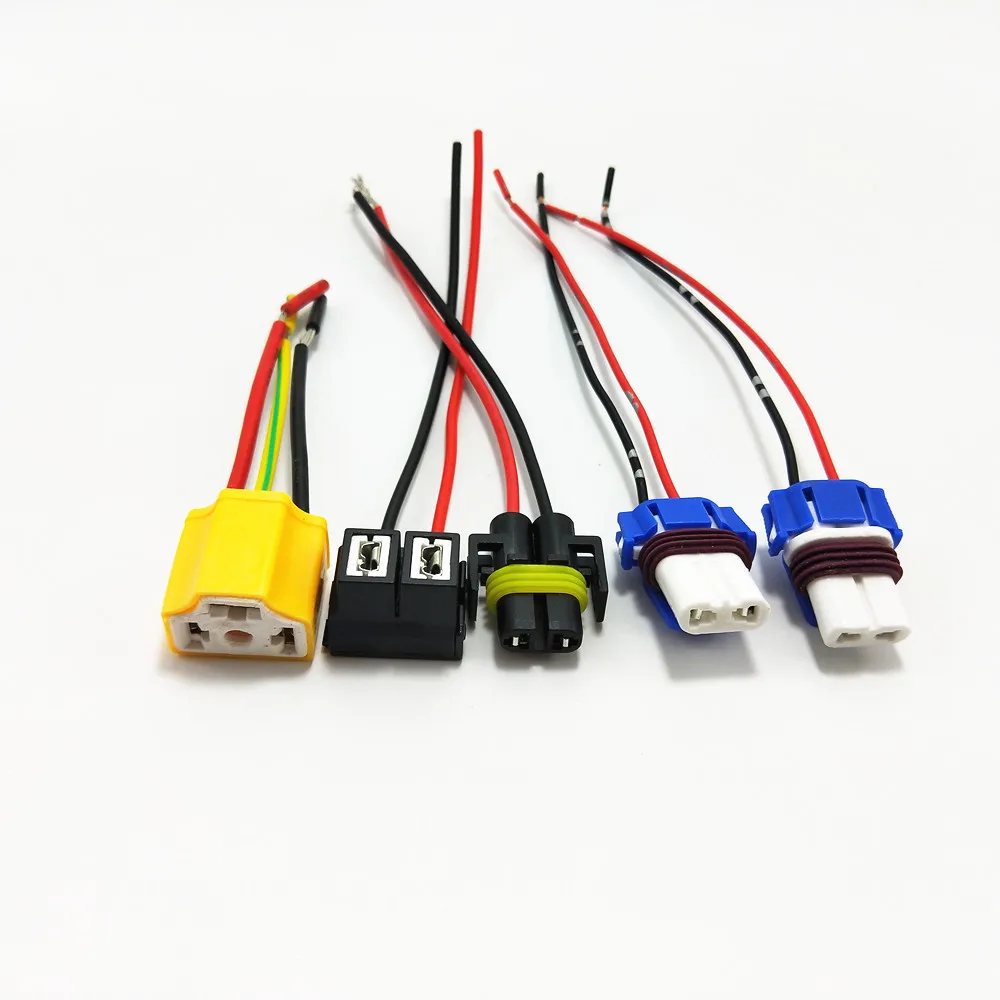 2x Ceramic Socket H4 Headlight Fog Lamp Bulb Wiring Harness Connector pack of 2
