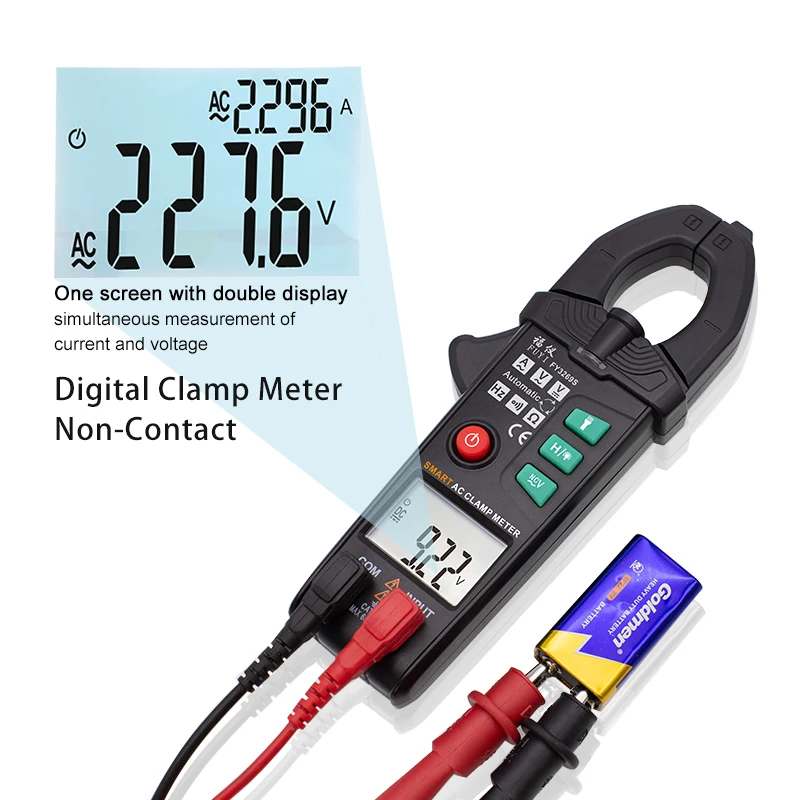 

Digital DC/AC Clamp Meter Multimeter 6000counts Ture Rms NCV Current-Measuring Pliers Current Pliers Non-Contact