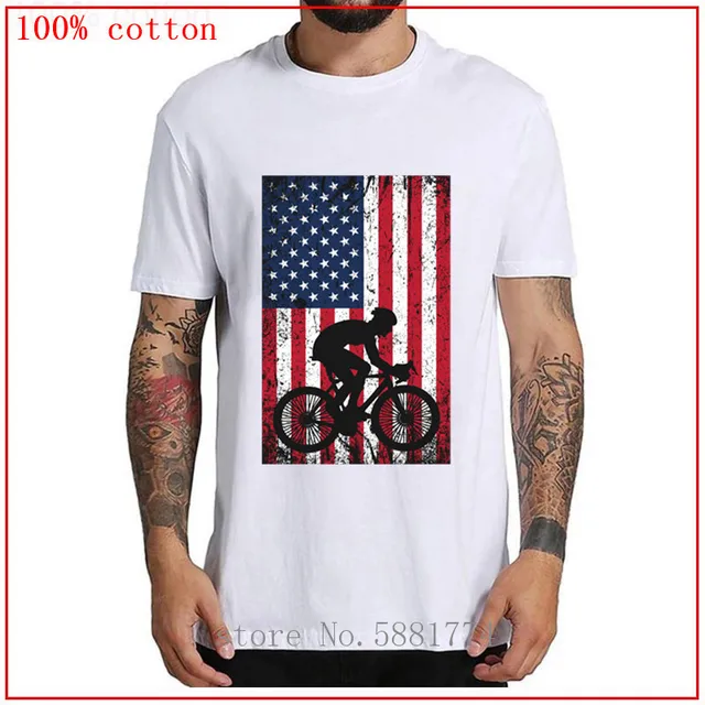 2020 Musim Panas Siklus Mtb Outdoor Tee Tops Sepeda Gunung Bendera Amerika 4th Juli Grafis Desain Lucu Pria Kapas Populer Tshirts T Shirt Aliexpress