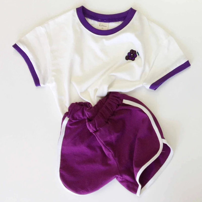 HH Baby Clothing Sets Kids Summer Cotton Cute Friut Boys Girls Sport Suits Infant Tops T-shirts Pants Suit Outfits Baby Clothes baby shirt clothing set