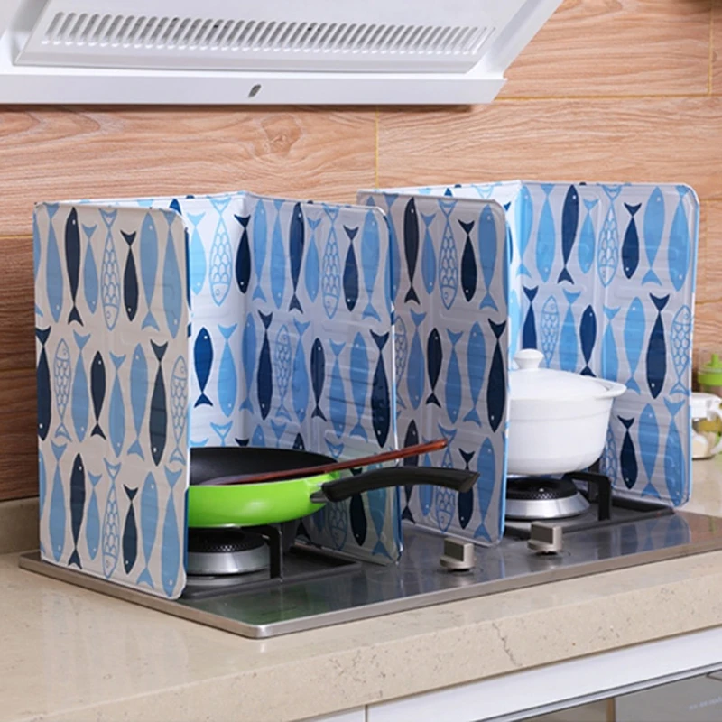 Kitchen Stove Oil Baffle Anti Splatter Shield Guard Insulation Aluminum Foil Oil Barrier New