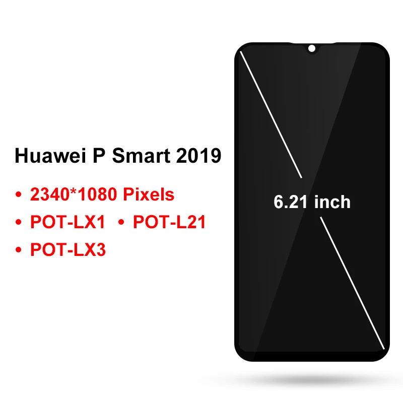 Оригинальный ЖК дисплей для Huawei P Smart 2019 6 21 дюйма сенсорный дигитайзер запасные