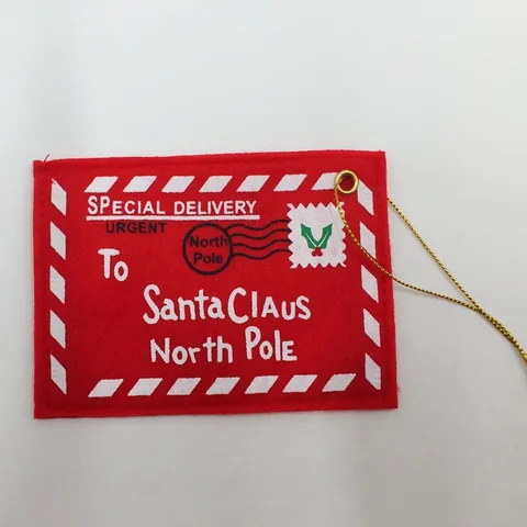 Letter Candy Bag To Santa Claus Felt Envelope Embroidery Christmas Decorations for Home Tree Ornaments Gifts Natal Navidad