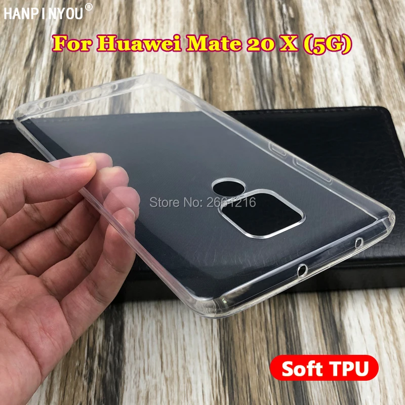 

For Huawei Mate 20 X 20X (5G) 7.2" Ultra Thin Soft TPU Silicon Gel Transparent Camera Protect Case Back Cover