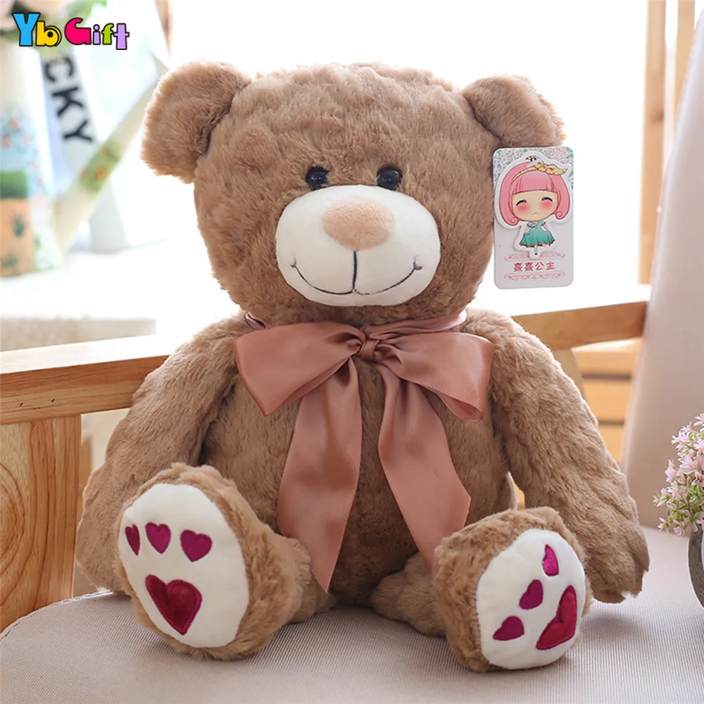 40cm/55cm Plush Teddy Bear Toy Stuffed Bear Dolls Pink Blue Brown Teddy Toy Children Kids Christmas Gifts New Year present - Цвет: brown