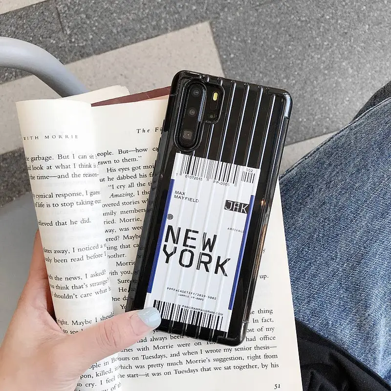 Изогнутые костюм чехол авиа билеты чехол s для huawei P20 P30Lite Коврики 20 30 Pro, Nova, для детей 3, 4, 5, Honor 20 20Pro V20 10 9X 8X Мягкий ТПУ чехол - Цвет: 1